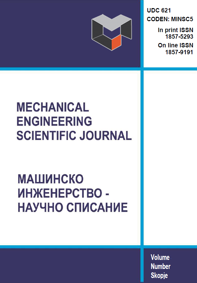 					View Vol. 39 No. 1–2 (2021): MECHANICAL ENGINEERING SCIENTIFIC JOURNAL
				